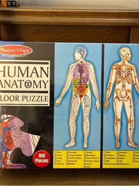 Melissa & Doug "Human Anatomy" Floor Puzzle 4FT 100 Piece Jigsaw NEW Teachers 8+